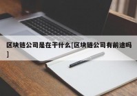 区块链公司是在干什么[区块链公司有前途吗]